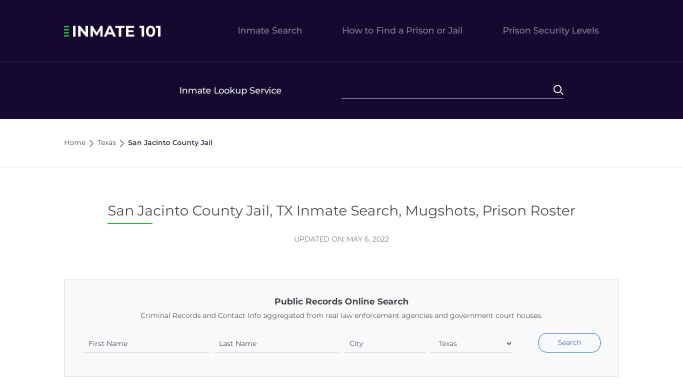 San Jacinto County Jail, TX Inmate Search, Mugshots ...